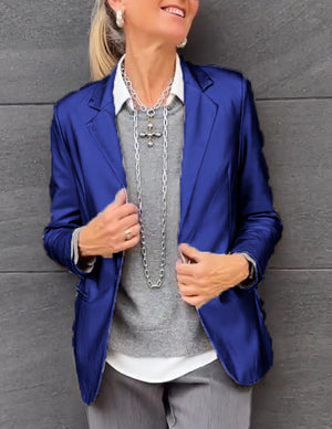 Anne-Fleur™  Glanzende Metallic Blazer