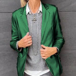 Anne-Fleur™  Glanzende Metallic Blazer