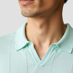 Retro-Strik-Polo in Mintgroen