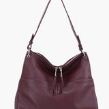 Hannelore| Hobo-tas van zacht leer met ritsluiting