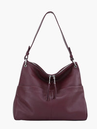 Hannelore| Hobo-tas van zacht leer met ritsluiting
