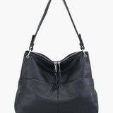 Hannelore| Hobo-tas van zacht leer met ritsluiting