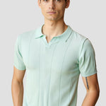Retro-Strik-Polo in Mintgroen