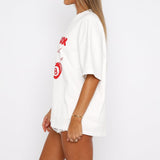 Met Liefde In Het Moment Oversized T-shirt Wit – Comfortabel, Fris en Stijlvol