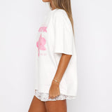 Met Liefde Voor Altijd Oversized T-shirt Wit Roze – Comfortabel en Stijlvol