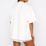 Met Liefde Voor Altijd Oversized T-shirt Wit Roze – Comfortabel en Stijlvol