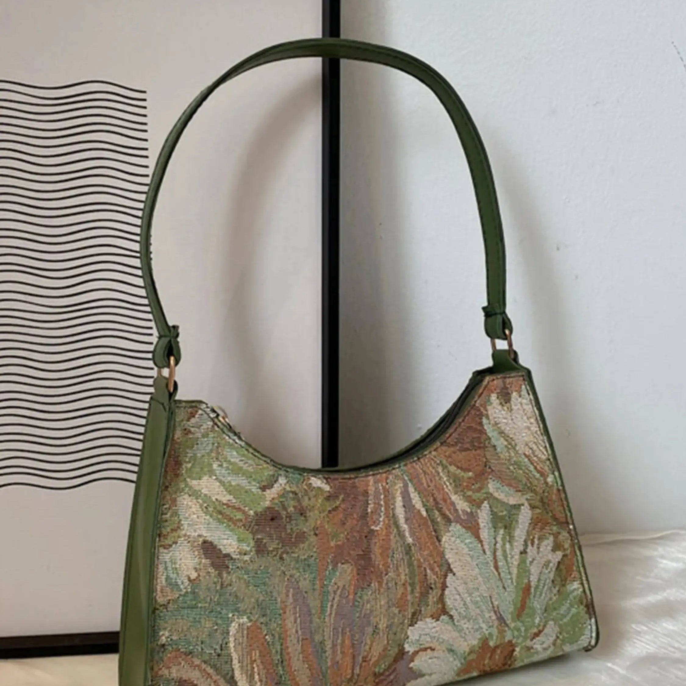 Philine | Vintage Bloemen Tapisserie Schoudertas