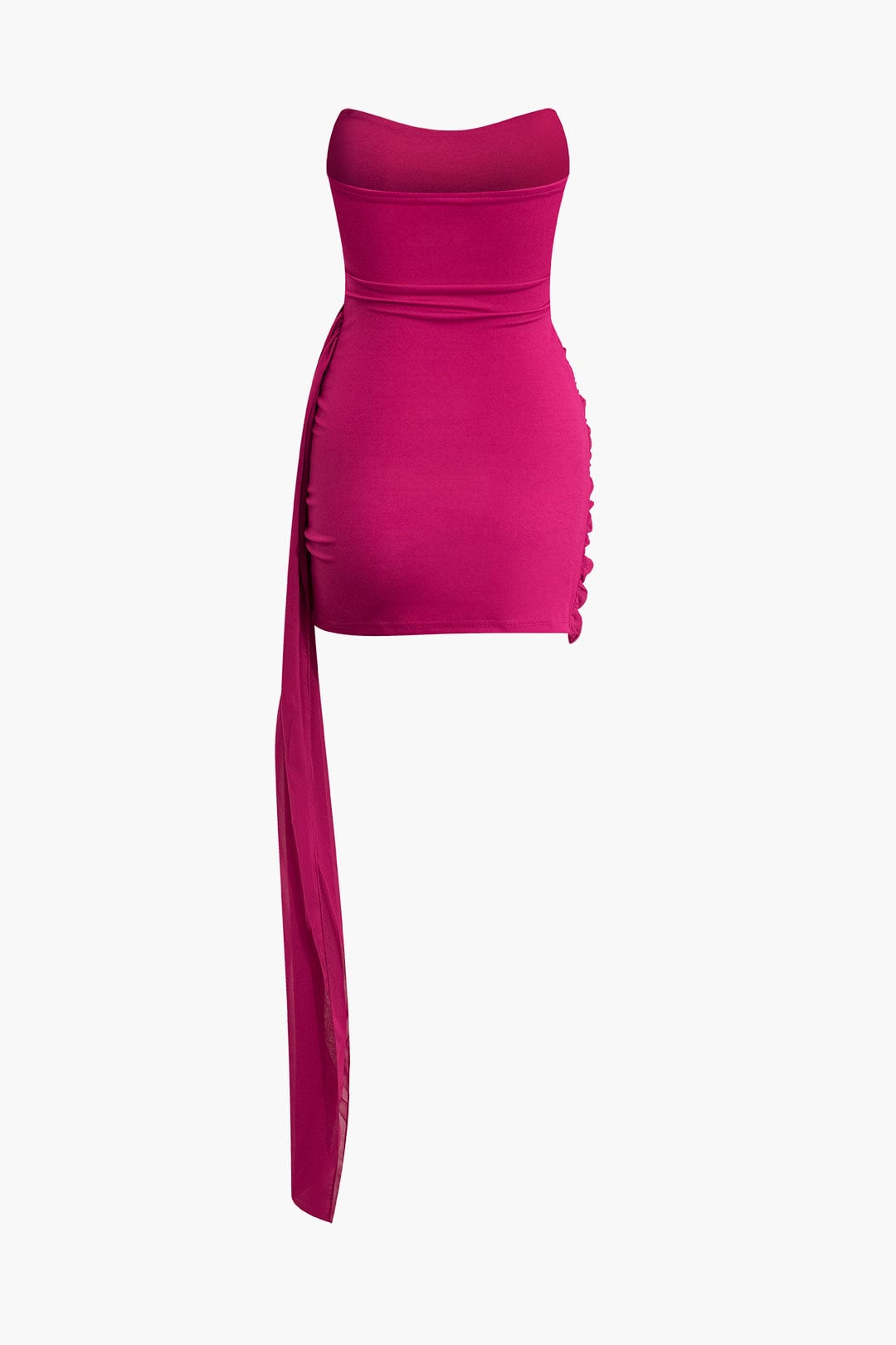 Selina | Asymmetrische Bandeau-Minikleed met Drapering – Sensuele Elegantie voor Bijzondere Gelegenheden