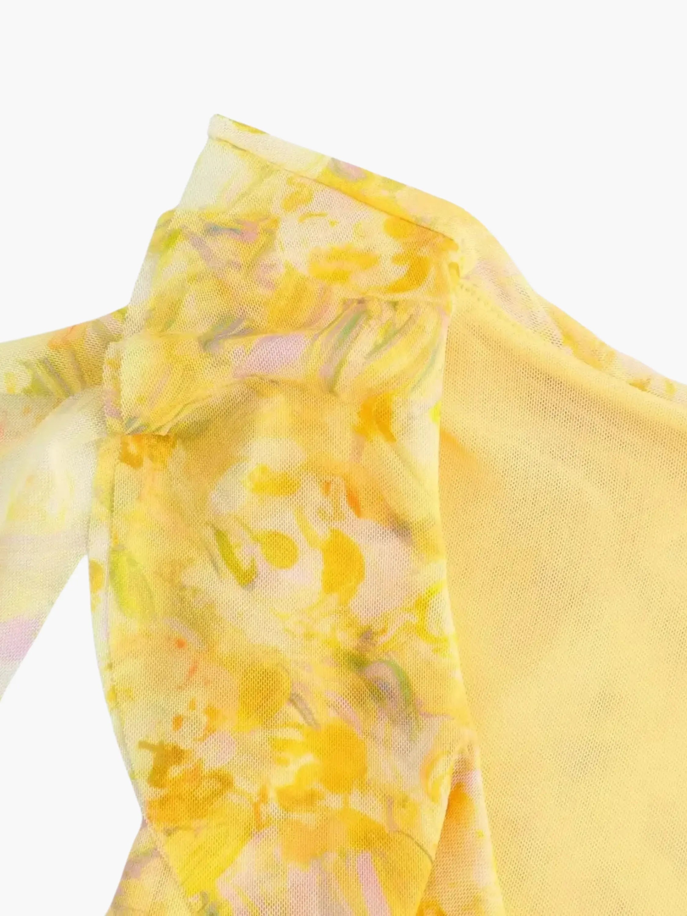 Fenja | Bloemenminikleed met Rimpeldetails