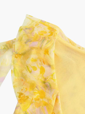 Fenja | Bloemenminikleed met Rimpeldetails