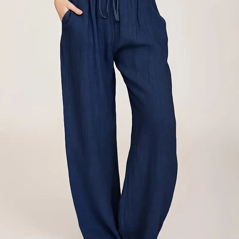 Nicole™ Dames Losse Linnen Broek