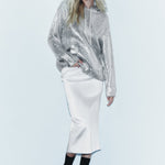 Metallic™ Gebreide Hoodie | Glinsterend Design | Comfort en Stijl