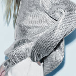 Metallic™ Gebreide Hoodie | Glinsterend Design | Comfort en Stijl