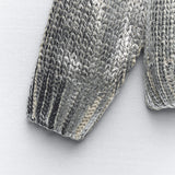 Metallic™ Gebreide Hoodie | Glinsterend Design | Comfort en Stijl
