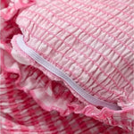 Wibke | Charmante roze-witte geruite zomerjurk