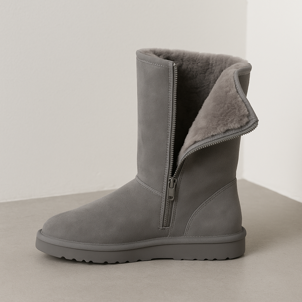 Ellen | Comfortabele Waterdichte Sheepskin Laarzen met Rits