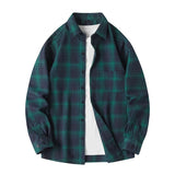 Heren Geruit Overshirt met Knoopsluiting