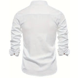 Heren Overhemd Slim Fit Knopen Casual Elegant