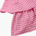 Wibke | Charmante roze-witte geruite zomerjurk