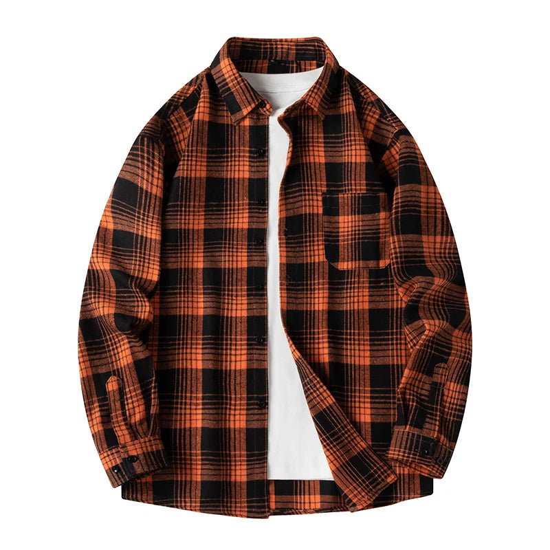 Heren Geruit Overshirt met Knoopsluiting