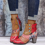 Marieke™  Bohemian Patchwork Enkellaarsjes