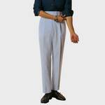 Yann | Taille hoge streepjesshorts met riem