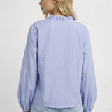 Elegante Blouse met Ruches en Pofmouwen