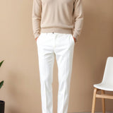 Heren Chino Broek in Wit – Elegantie en moderne stijl