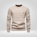 Heren Gebreide Pullover – Slim Fit Trui van Ademend Katoenmix