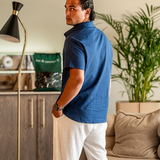 Isaiah | Korte Mouwen Heren Linnen Shirt met Borstzak