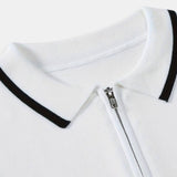 Klassiek Poloshirt met Rits en Contrastdetails