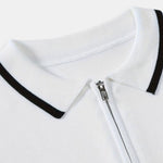 Klassiek Poloshirt met Rits en Contrastdetails