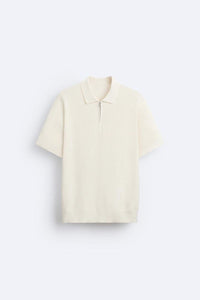 Elegante gebreide polo met rits