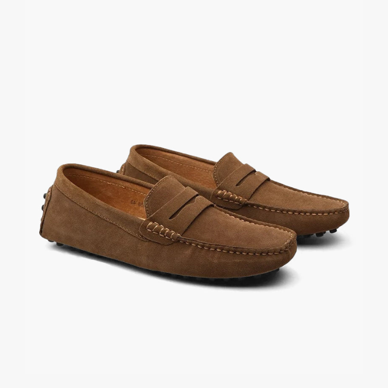 Matthew | Old Money Slip on Heren Suède Mokassin