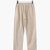 Nathan | Comfortabele heren zomer linnen broek met elastische tailleband