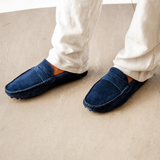 Matthew | Old Money Slip on Heren Suède Mokassin