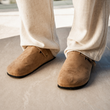 Luke | Comfortabele heren-clog van suede met ergonomisch voetbed