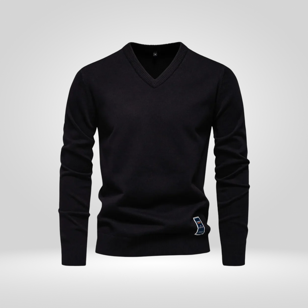 V-Hals Trui – Zachte Gebreide Pullover met Tijdloze Stijl