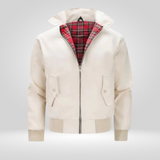 Retro Legend Jacket – Tijdloze Herenjas met Tartan Voering en Ritssluiting