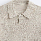 Casual gebreid poloshirt in vintage-look