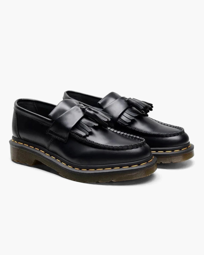 Dylan | Markante herenloafers van leer met kwasten & profielzool