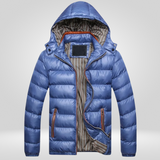 Heren Gewatteerde Winterjas – Warme Mantel met Capuchon