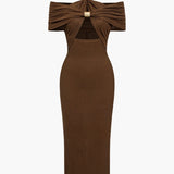 Sophia | Figuuraccentuerende Bodycon Avondjurk met kunstzinnig knoopontwerp