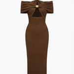 Sophia | Figuuraccentuerende Bodycon Avondjurk met kunstzinnig knoopontwerp