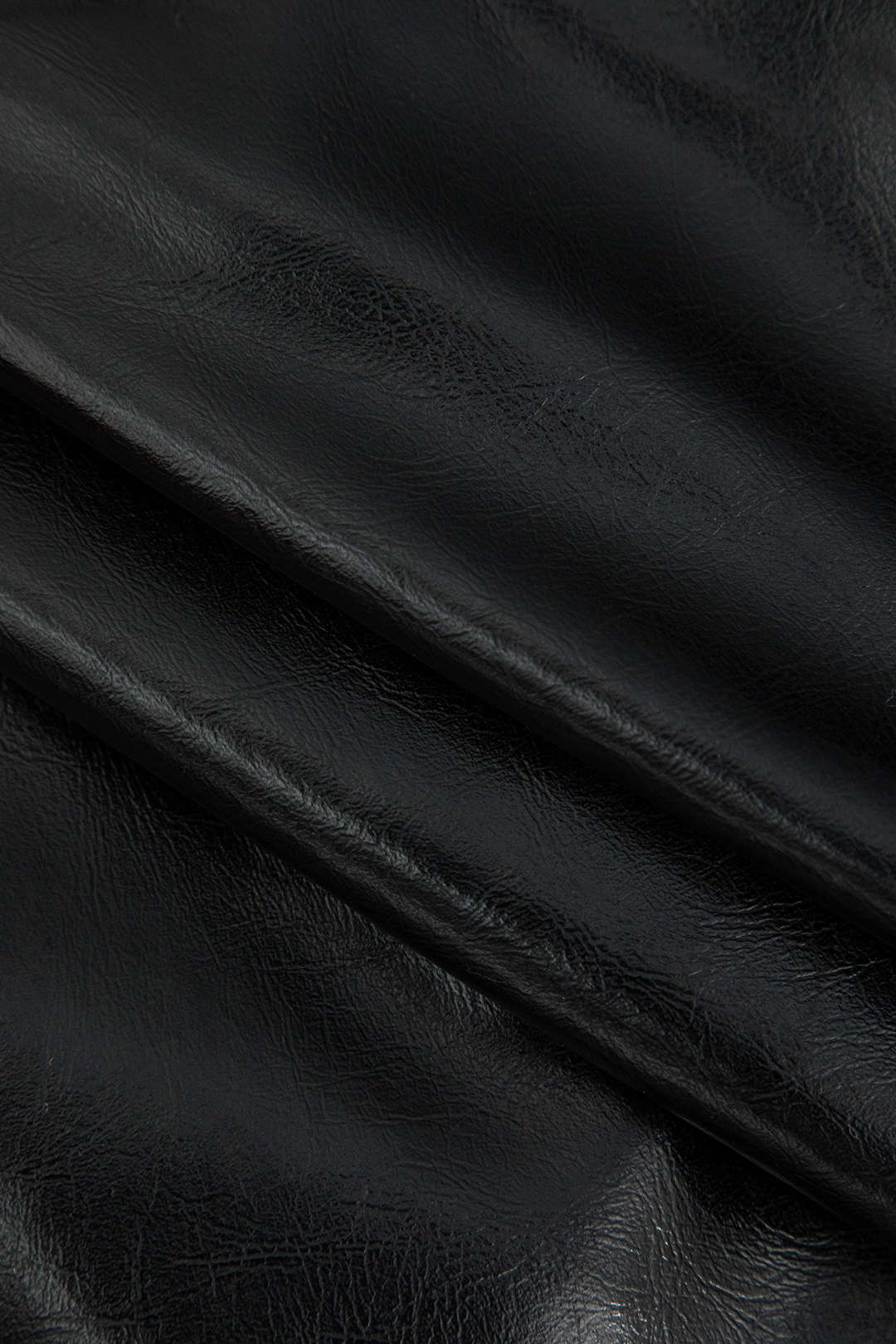 Danica | Elegante Midirok met asymmetrisch Kunstleer en Linnen-Design