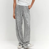 Elegante Wijde Pantalon met Pailletten voor Dames – Luxe Statement Broek
