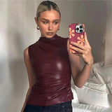 Mia | Rood Top in Bordeau