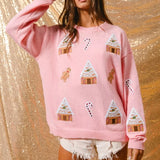 Jocelyn | Vrouwen Winter Kerst Crew Neck Sweater