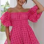 Isla | Off-Shoulder Minikleed – Vrouwelijke elegantie met speelse charme