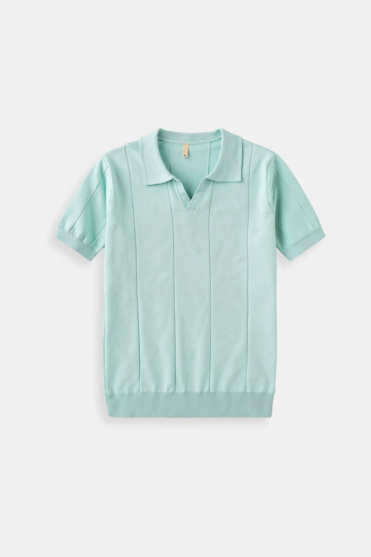 Retro-Strik-Polo in Mintgroen